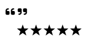 Five stars and quotation marks symbol.
